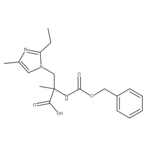 2-{[(benzyloxy)carbonyl]amino}-3-(2-ethyl-4-methyl-1H-imidazol-1-yl)-2-methylpropanoic acid结构式