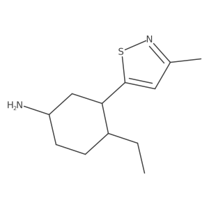 4-Ethyl-3-(3-methyl-1,2-thiazol-5-yl)cyclohexan-1-amine结构式