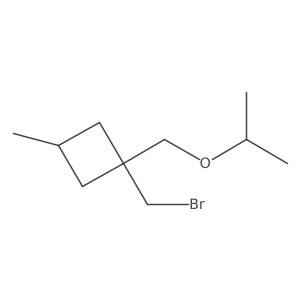 1-(Bromomethyl)-3-methyl-1-[(propan-2-yloxy)methyl]cyclobutane结构式