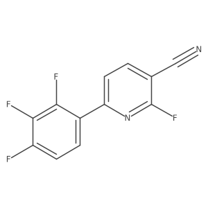 2-Fluoro-6-(2,3,4-trifluorophenyl)pyridine-3-carbonitrile Structure