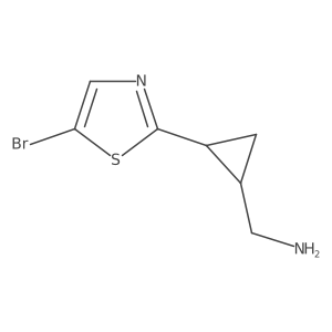 [2-(5-Bromo-1,3-thiazol-2-yl)cyclopropyl]methanamine结构式
