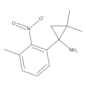 2,2-Dimethyl-1-(3-methyl-2-nitrophenyl)cyclopropan-1-amine Structure