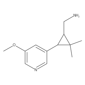 [3-(5-Methoxypyridin-3-yl)-2,2-dimethylcyclopropyl]methanamine结构式