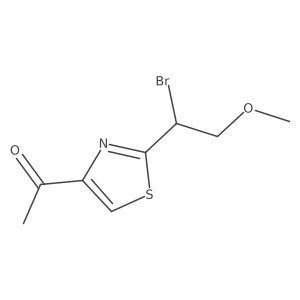 1-[2-(1-Bromo-2-methoxyethyl)-1,3-thiazol-4-yl]ethan-1-one Structure