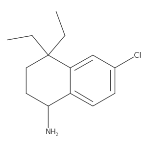 6-Chloro-4,4-diethyl-1,2,3,4-tetrahydronaphthalen-1-amine结构式