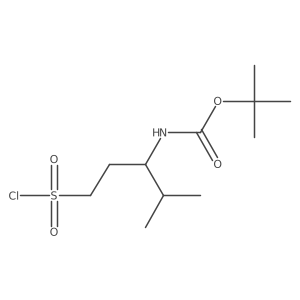 tert-butyl N-[1-(chlorosulfonyl)-4-methylpentan-3-yl]carbamate结构式