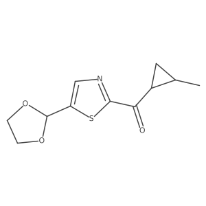 5-(1,3-Dioxolan-2-yl)-2-(2-methylcyclopropanecarbonyl)-1,3-thiazole Structure