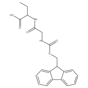 (2R)-2-[2-({[(9H-fluoren-9-yl)methoxy]carbonyl}amino)acetamido]butanoic acid结构式