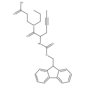 3-[2-({[(9H-fluoren-9-yl)methoxy]carbonyl}amino)-N-propylhex-4-ynamido]propanoic acid结构式