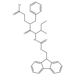 3-[N-benzyl-2-({[(9H-fluoren-9-yl)methoxy]carbonyl}amino)-3-methylpentanamido]propanoic acid Structure