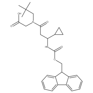 2-[3-cyclopropyl-N-(2,2-dimethylpropyl)-3-({[(9H-fluoren-9-yl)methoxy]carbonyl}amino)propanamido]acetic acid结构式