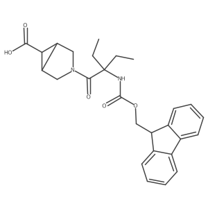 3-[2-ethyl-2-({[(9H-fluoren-9-yl)methoxy]carbonyl}amino)butanoyl]-3-azabicyclo[3.1.0]hexane-6-carboxylic acid Structure