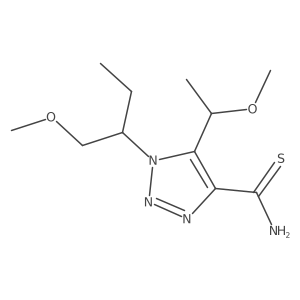 1-(1-methoxybutan-2-yl)-5-(1-methoxyethyl)-1H-1,2,3-triazole-4-carbothioamide结构式