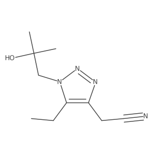 2-[5-ethyl-1-(2-hydroxy-2-methylpropyl)-1H-1,2,3-triazol-4-yl]acetonitrile结构式