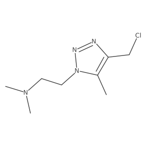 {2-[4-(chloromethyl)-5-methyl-1H-1,2,3-triazol-1-yl]ethyl}dimethylamine Structure