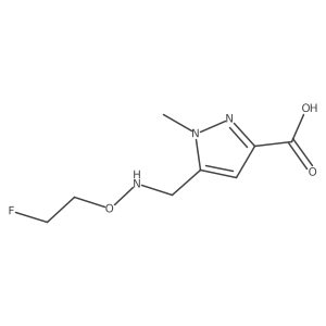 5-{[(2-fluoroethoxy)amino]methyl}-1-methyl-1H-pyrazole-3-carboxylic acid结构式