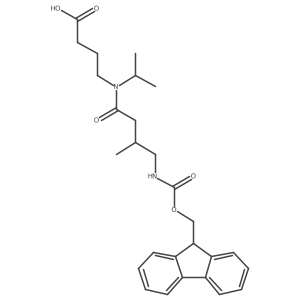 4-[4-({[(9H-fluoren-9-yl)methoxy]carbonyl}amino)-3-methyl-N-(propan-2-yl)butanamido]butanoic acid结构式