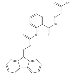 2-({[3-({[(9H-fluoren-9-yl)methoxy]carbonyl}amino)pyridin-2-yl]formamido}oxy)acetic acid结构式
