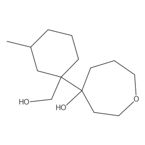 4-[1-(Hydroxymethyl)-3-methylcyclohexyl]oxepan-4-ol结构式