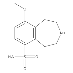 9-methoxy-2,3,4,5-tetrahydro-1H-3-benzazepine-6-sulfonamide结构式