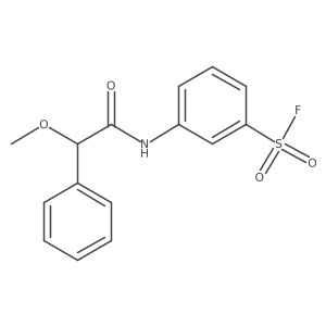 3-[(2R)-2-methoxy-2-phenylacetamido]benzene-1-sulfonyl fluoride结构式
