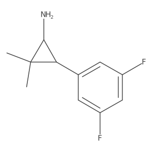 rac-(1R,3S)-3-(3,5-difluorophenyl)-2,2-dimethylcyclopropan-1-amine结构式