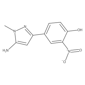 4-(5-amino-1-methyl-1H-pyrazol-3-yl)-2-nitrophenol Structure