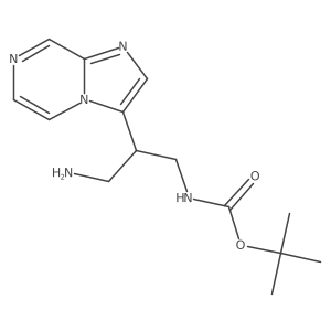 tert-butyl N-(3-amino-2-{imidazo[1,2-a]pyrazin-3-yl}propyl)carbamate Structure