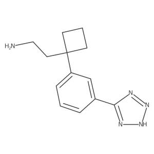 2-{1-[3-(1H-1,2,3,4-tetrazol-5-yl)phenyl]cyclobutyl}ethan-1-amine结构式