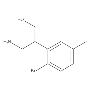 3-Amino-2-(2-bromo-5-methylphenyl)propan-1-ol结构式
