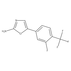 5-[3-Fluoro-4-(trifluoromethyl)phenyl]-1,3-oxazol-2-amine结构式