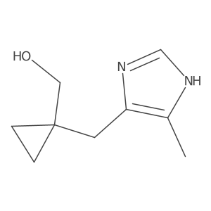 {1-[(4-methyl-1H-imidazol-5-yl)methyl]cyclopropyl}methanol结构式