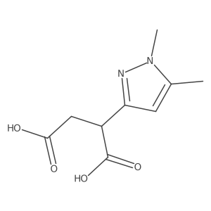 2-(1,5-dimethyl-1H-pyrazol-3-yl)butanedioic acid结构式