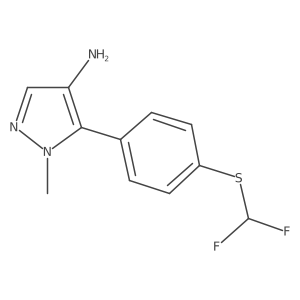5-{4-[(difluoromethyl)sulfanyl]phenyl}-1-methyl-1H-pyrazol-4-amine Structure