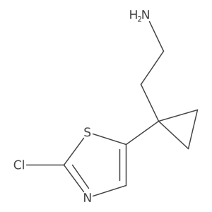 2-[1-(2-Chloro-1,3-thiazol-5-yl)cyclopropyl]ethan-1-amine Structure