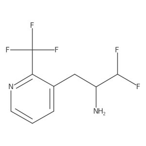 1,1-Difluoro-3-[2-(trifluoromethyl)pyridin-3-yl]propan-2-amine结构式