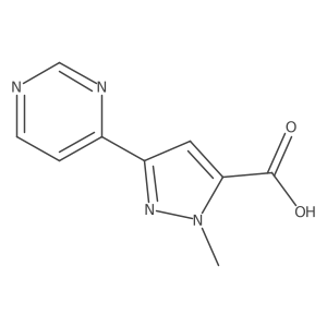 1-methyl-3-(pyrimidin-4-yl)-1H-pyrazole-5-carboxylic acid结构式
