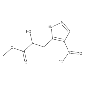 methyl 2-hydroxy-3-(4-nitro-1H-pyrazol-3-yl)propanoate Structure