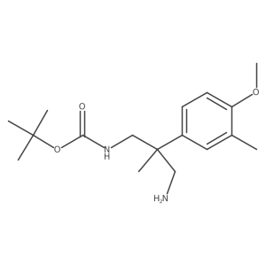 tert-butyl N-[3-amino-2-(4-methoxy-3-methylphenyl)-2-methylpropyl]carbamate结构式
