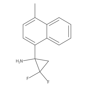 2,2-Difluoro-1-(4-methylnaphthalen-1-yl)cyclopropan-1-amine结构式
