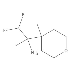 1,1-Difluoro-2-(4-methyloxan-4-yl)propan-2-amine Structure