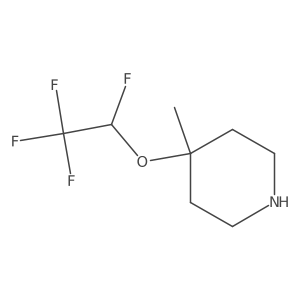 4-Methyl-4-(1,2,2,2-tetrafluoroethoxy)piperidine结构式