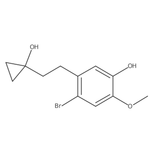 4-Bromo-5-[2-(1-hydroxycyclopropyl)ethyl]-2-methoxyphenol结构式