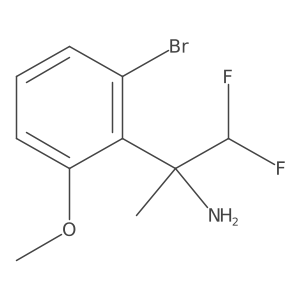 2-(2-Bromo-6-methoxyphenyl)-1,1-difluoropropan-2-amine Structure
