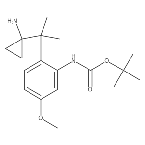 tert-butyl N-{2-[2-(1-aminocyclopropyl)propan-2-yl]-5-methoxyphenyl}carbamate Structure