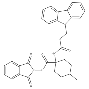 1,3-dioxo-2,3-dihydro-1H-isoindol-2-yl 1-({[(9H-fluoren-9-yl)methoxy]carbonyl}amino)-4-methylcyclohexane-1-carboxylate Structure