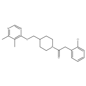 2-(2-Chlorophenyl)-1-(4-(((5,6-dimethylpyrimidin-4-yl)oxy)methyl)piperidin-1-yl)ethan-1-one结构式