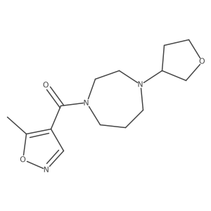 (5-Methylisoxazol-4-yl)(4-(tetrahydrofuran-3-yl)-1,4-diazepan-1-yl)methanone结构式