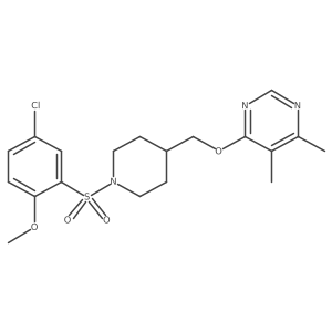 4-((1-((5-Chloro-2-methoxyphenyl)sulfonyl)piperidin-4-yl)methoxy)-5,6-dimethylpyrimidine结构式