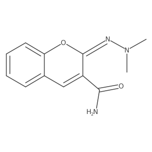 (2Z)-2-(Dimethylhydrazinylidene)chromene-3-carboxamide结构式